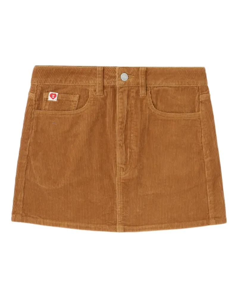 BAPE Minirock aus Cord mit Herztasche - Braun Braun