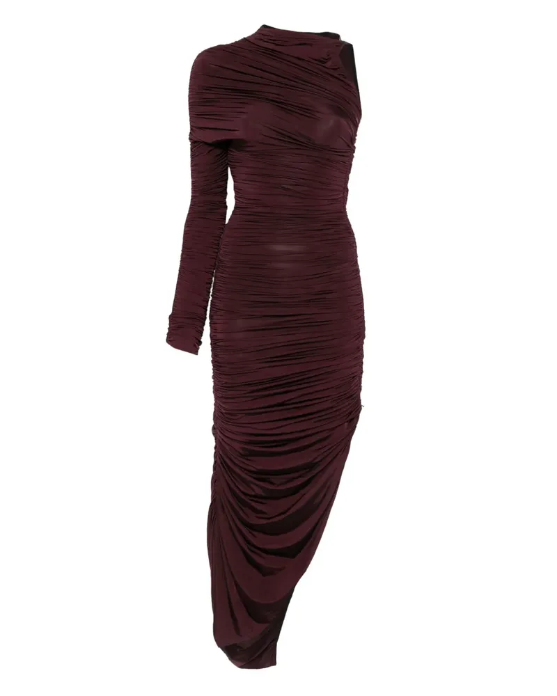 Thierry Mugler Asymmetrisches Maxikleid mit Drapierung - Violett Violett