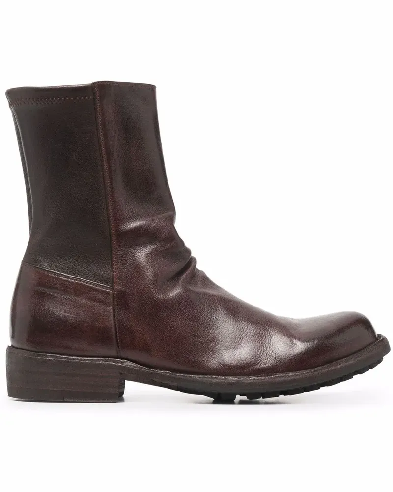 Officine Creative Italia Stiefel mit Ledereinsatz - Braun Braun