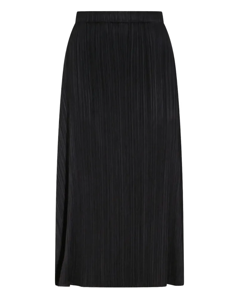 Issey Miyake pleated midi skirt - Schwarz Schwarz