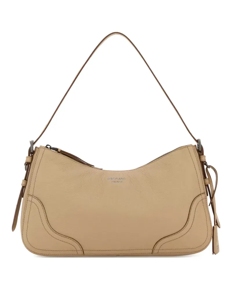 Prada Aimèe stitched sacca large tote bag - Nude Nude