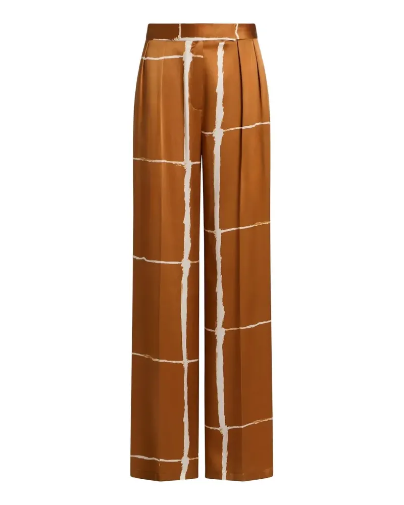 Kiton Hose mit abstraktem Print - Braun Braun