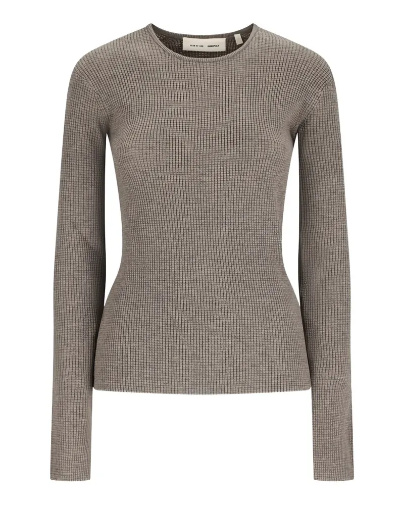 Fear of God waffle-knit long-sleeve sweater - Nude Nude