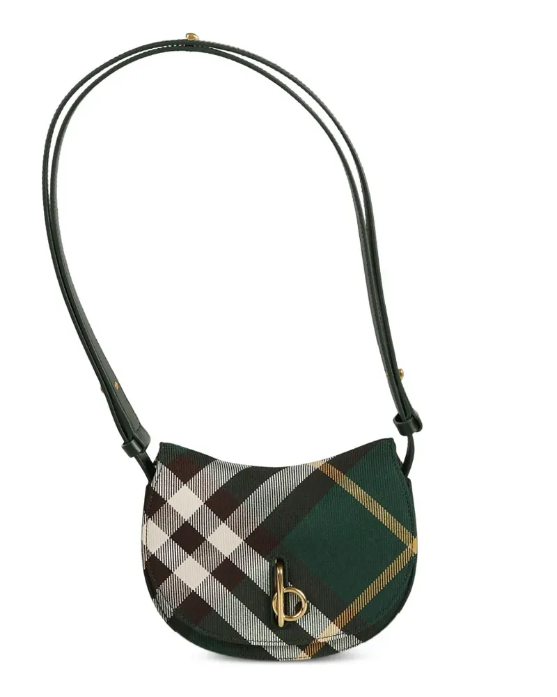 Burberry Karierte Schultertasche - Grün Grün