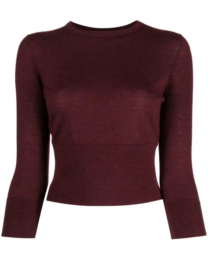 N.Peal Fein gestrickter Pullover - Rot Rot