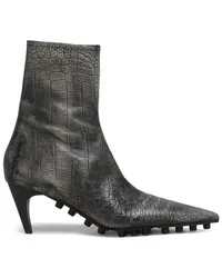 Marni Spike Stiefel mit Kroko-Effekt Schwarz