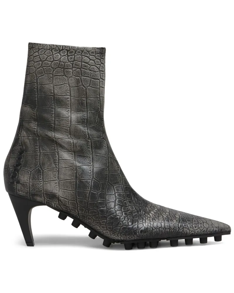 Marni Spike Stiefel mit Kroko-Effekt - Schwarz Schwarz