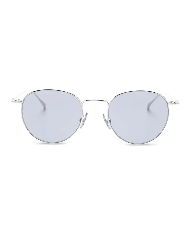 Montblanc Sonnenbrille mit rundem Gestell - Silber Silber