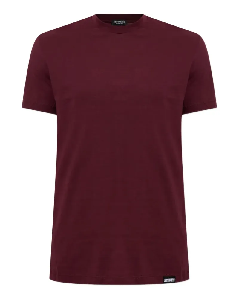 Dsquared2 logo-patch crew-neck T-shirt - Rot Rot