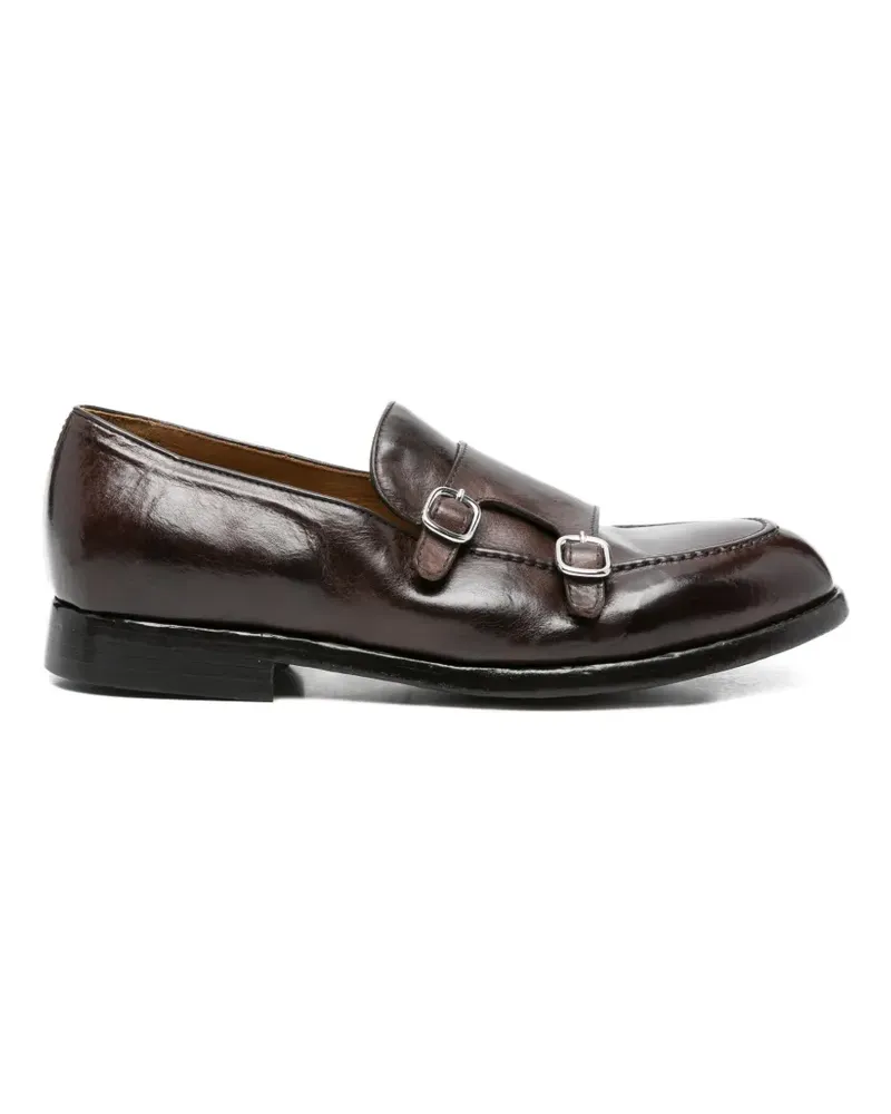 Green George buckle leather monk shoes - Braun Braun