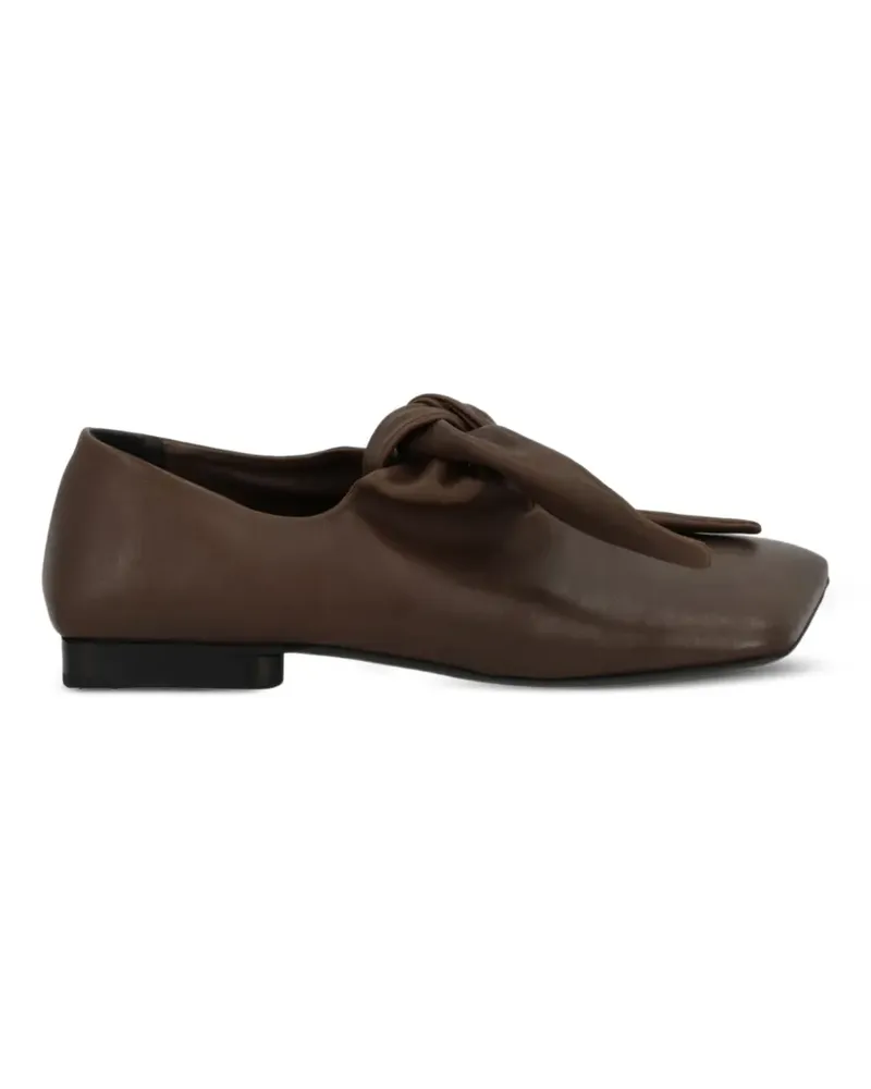 Uma Wang Loafer mit Knoten und quadratischer Kappe - Braun Braun