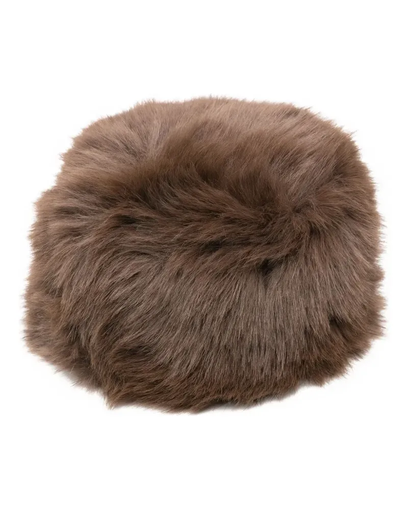 FRANKIE Shop Mütze aus Faux Fur - Braun Braun