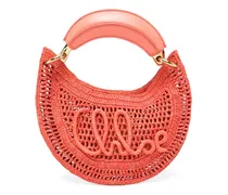 Summer Banana Tote Bag mit gewebtem Henkel - Orange