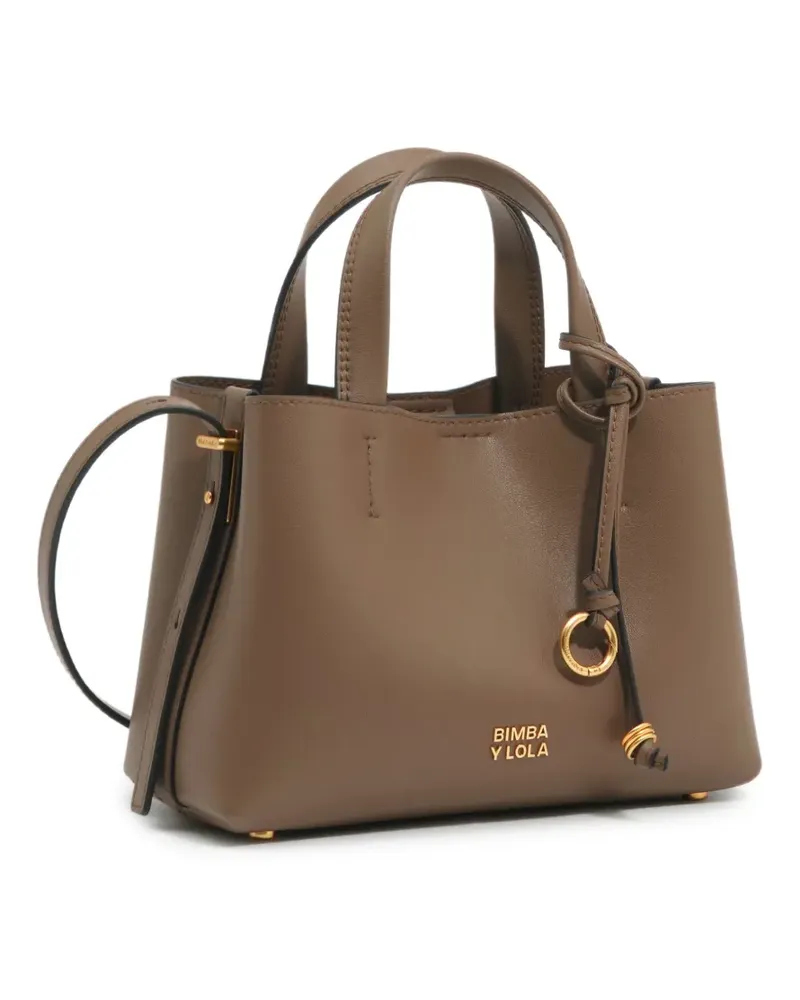 BIMBA Y LOLA Kleine Chihuahua Tote Bag aus goldbraunem Leder Braun