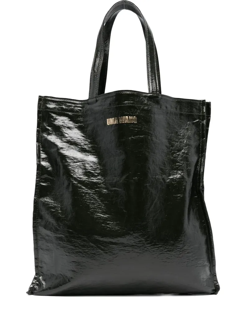 Uma Wang Tote Bag mit Logo - Grün Grün