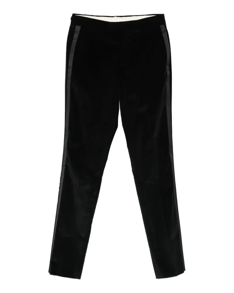 Paul Smith stripe velvet trousers - Schwarz Schwarz