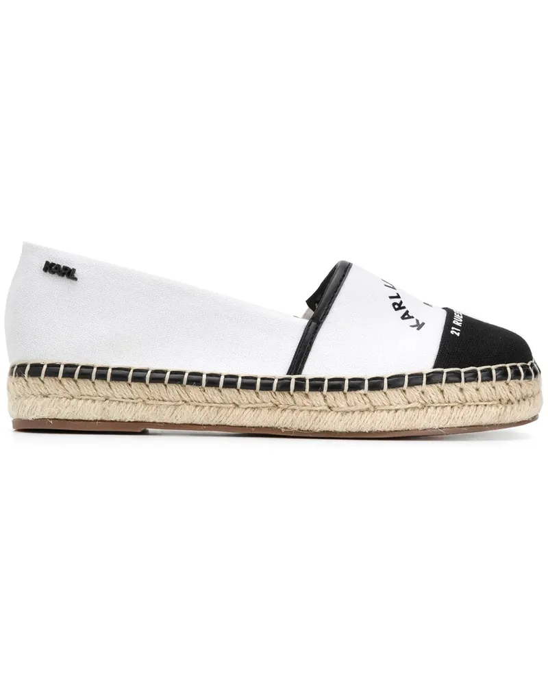 Karl Lagerfeld Zweifarbige Espadrilles - Weiß Weiß