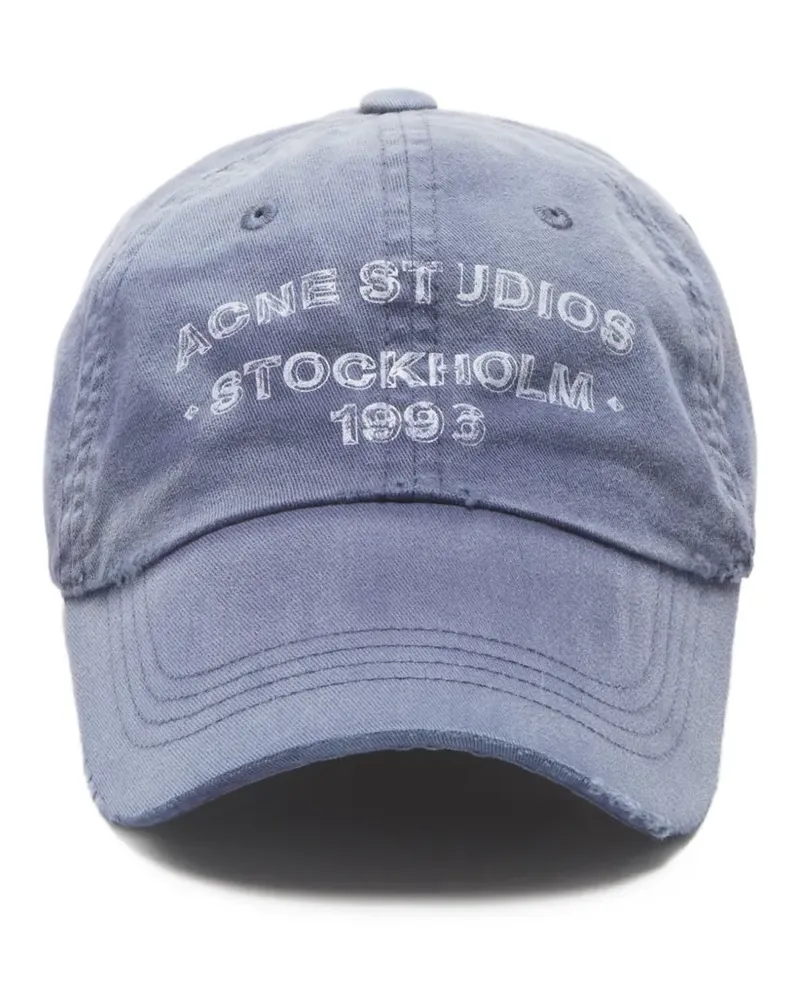 Acne Studios logo embroidered cap - Blau Blau
