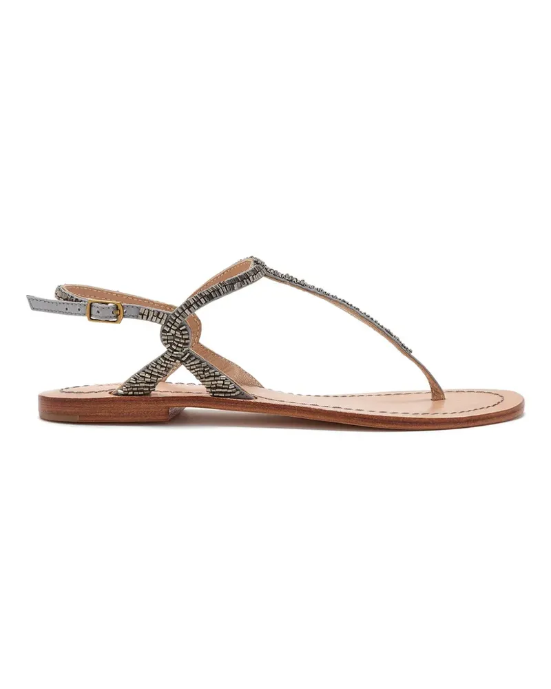 Maliparmi Sandalen mit Perlen - Silber Silber