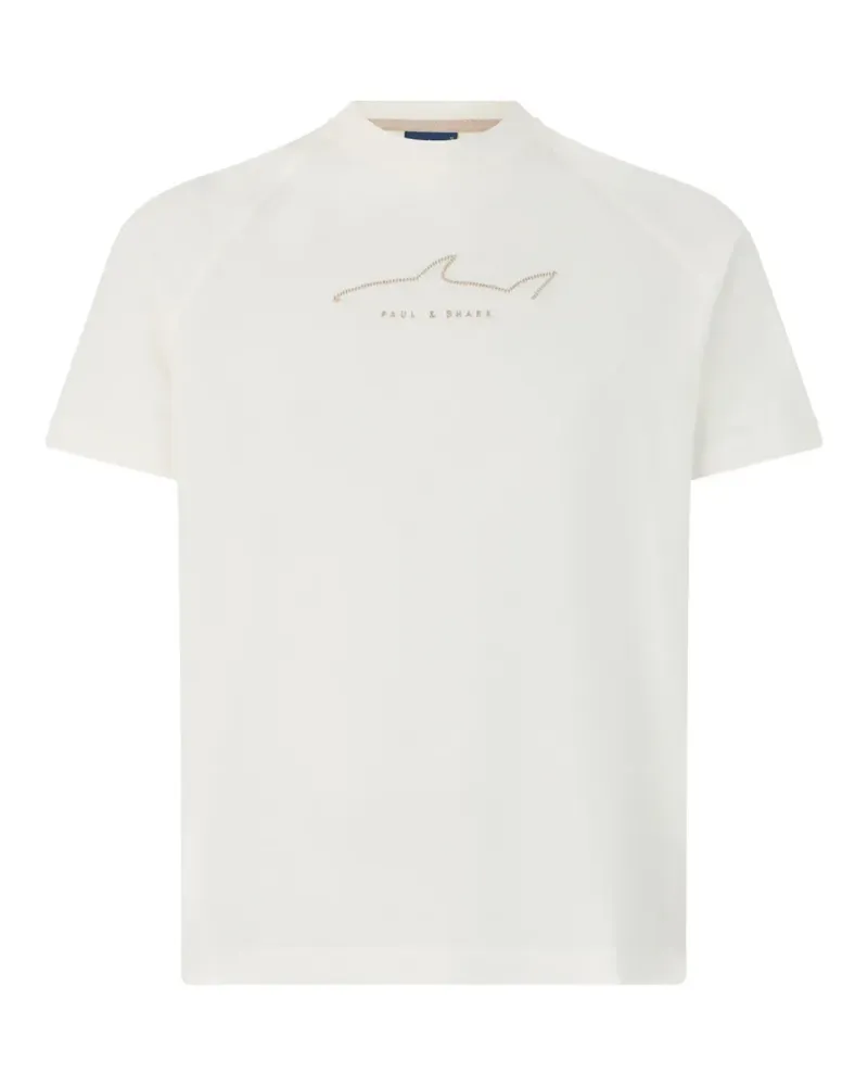 Paul & Shark raglan-sleeve logo-print T-shirt - Weiß Weiß