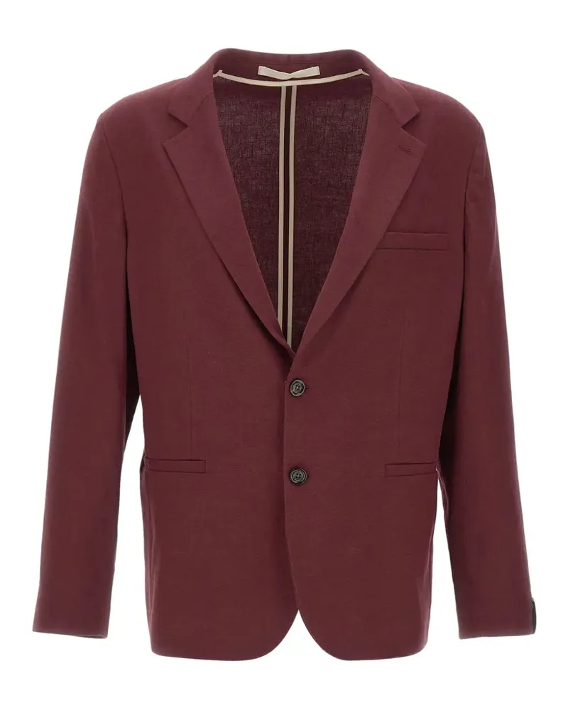 Paolo Pecora Milano single-breasted linen blazer - Rot Rot