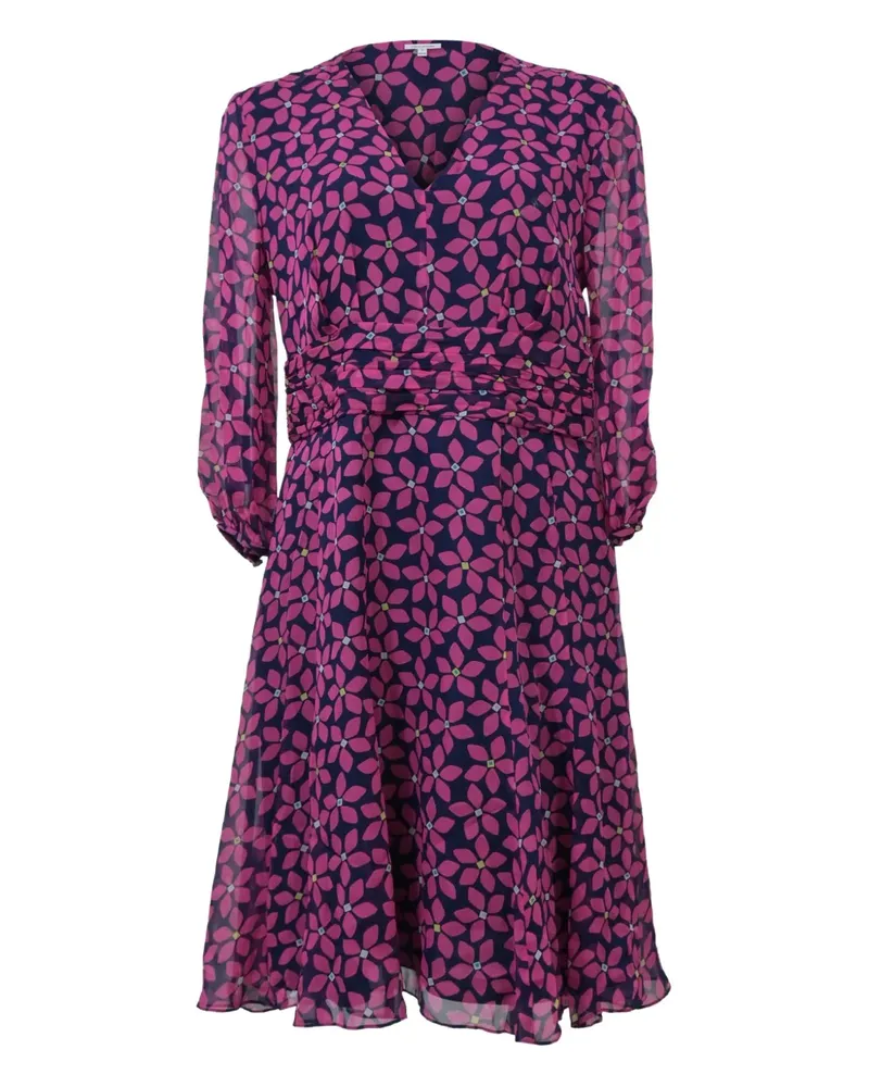 Diane von Furstenberg 900mm Kleid mit Blumen-Print - Blau Blau