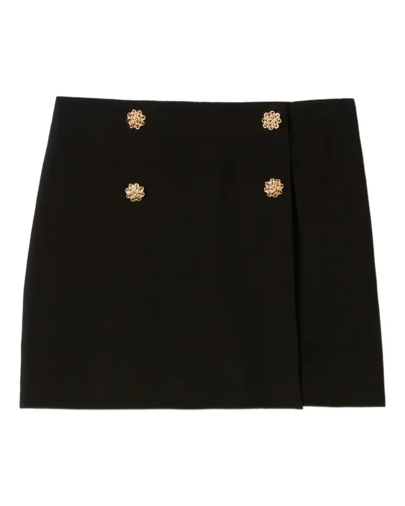 Claudie Pierlot Kurzer Rock mit Knopfdetail - Schwarz Schwarz