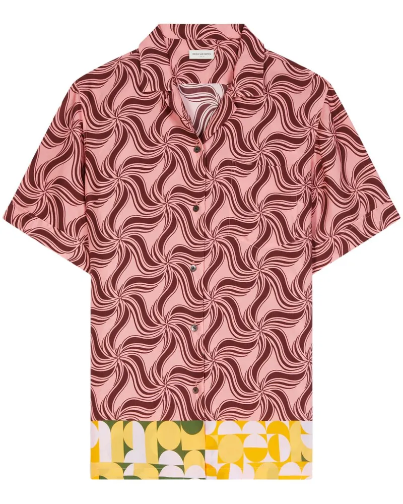 Dries van Noten Hemd mit Wirbel-Print - Rosa Rosa
