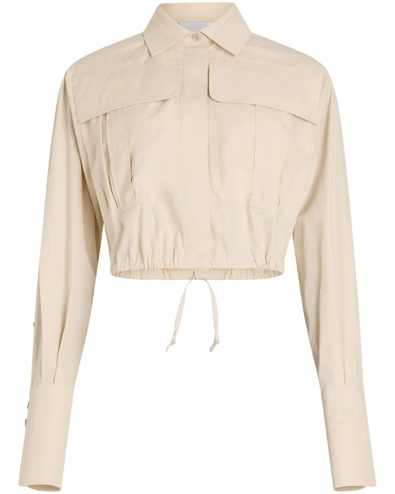 Patou Cropped-Hemd aus Safari-Popeline - Nude Nude