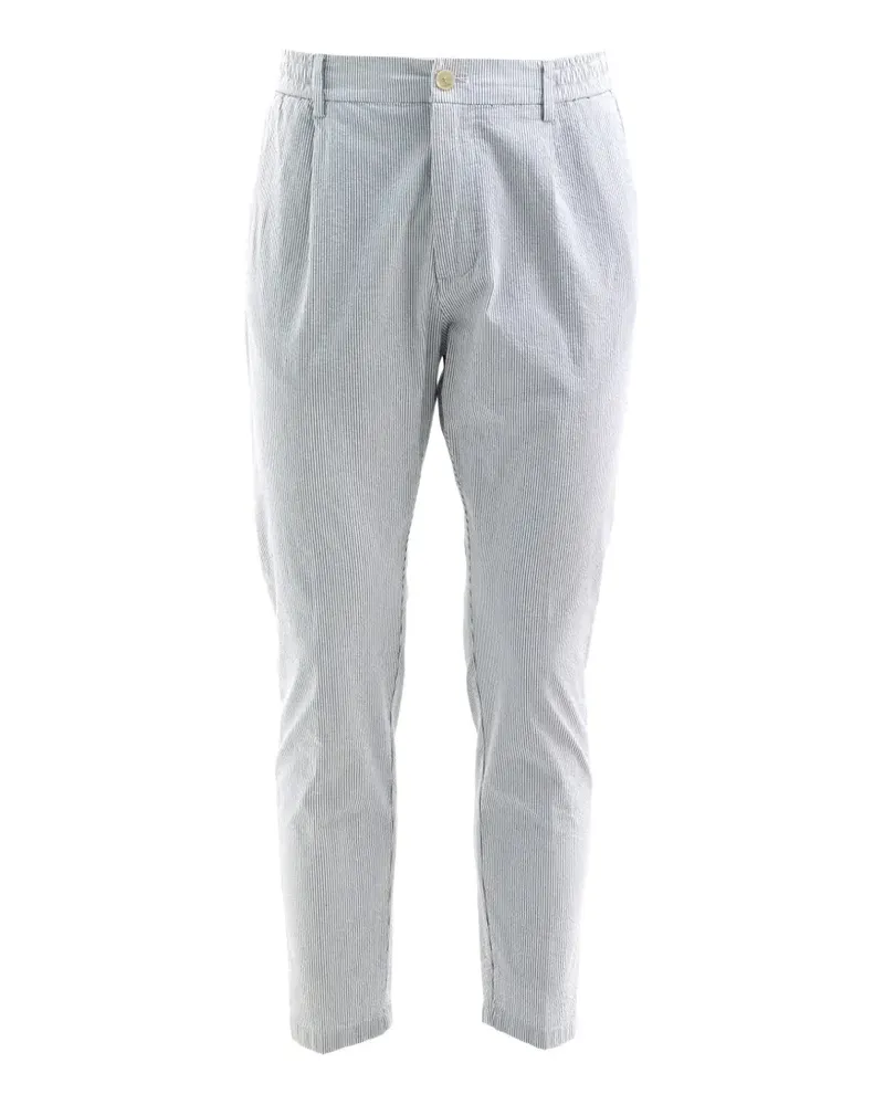 CRUNA pinstripe pleated trousers - Weiß Weiß