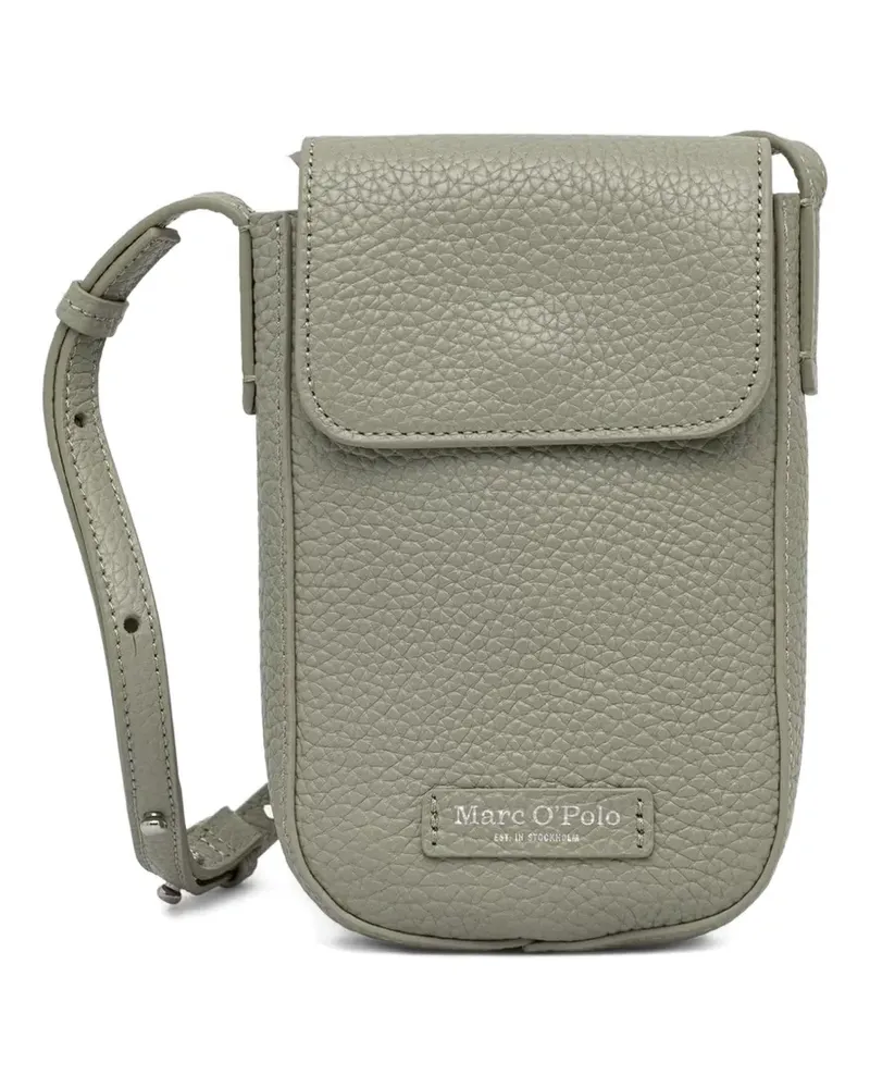 Marc O'Polo grained leather phone bag - Grün Grün