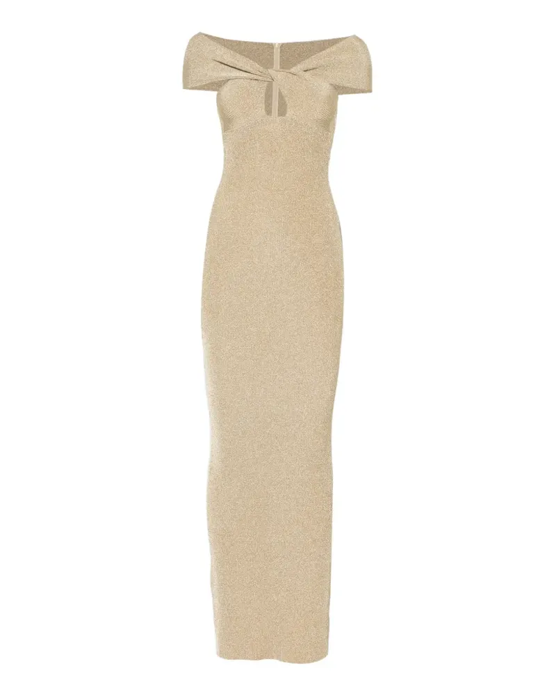 Stella McCartney off-shoulder twist maxi dress - Gold Gold