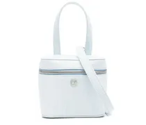 Handtasche mit Logo-Schild - Blau