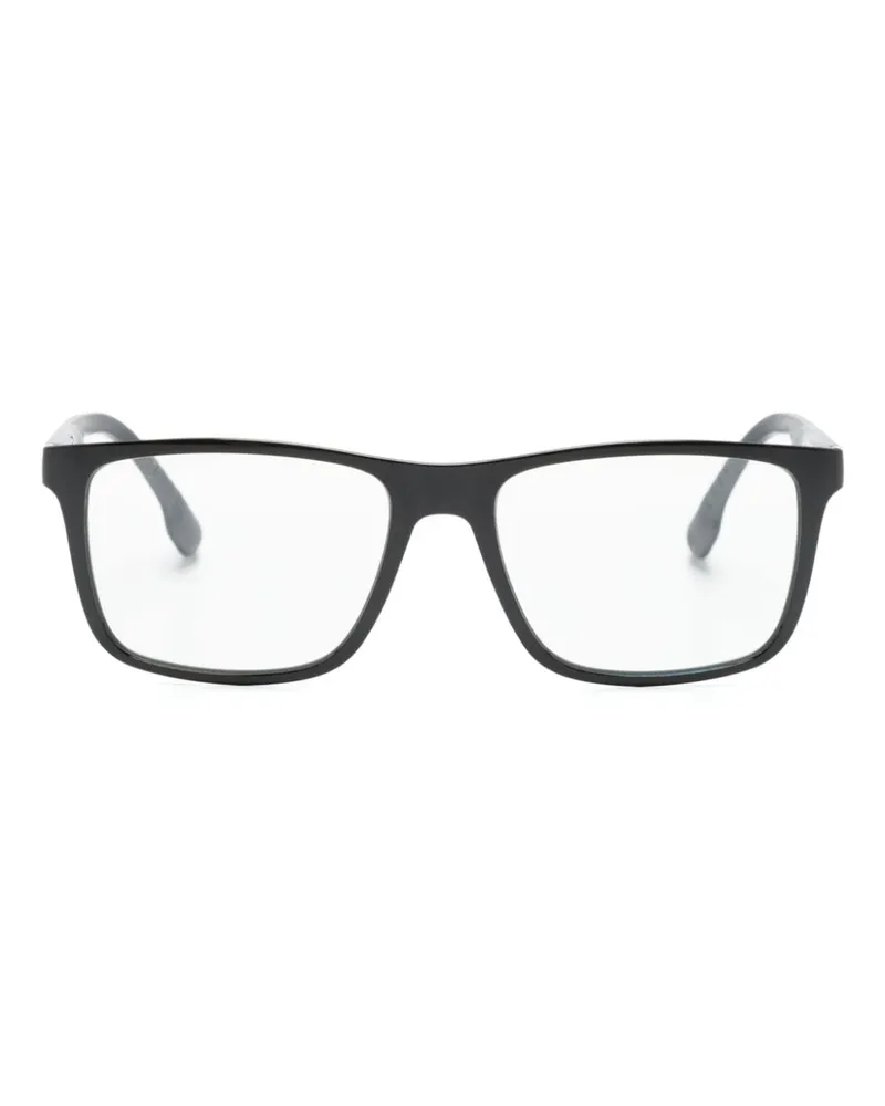 Carrera Eckige Brille mit Clip-on-Gläsern Black