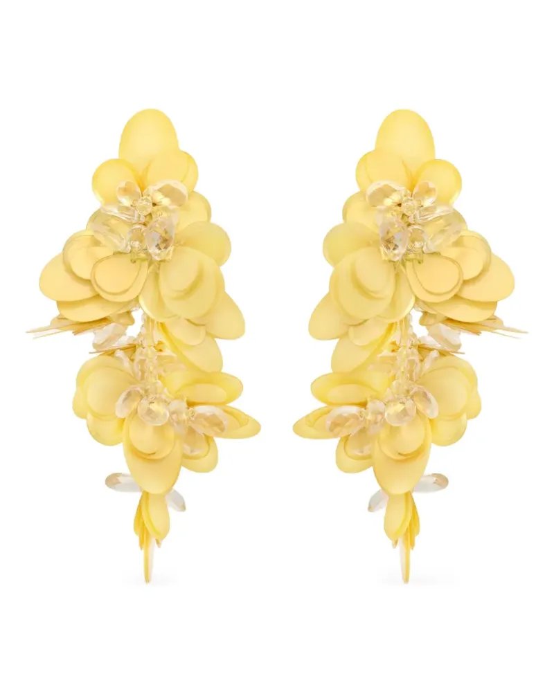 Oscar de la Renta Cascade Ohrringe mit Pailletten - Gelb Gelb