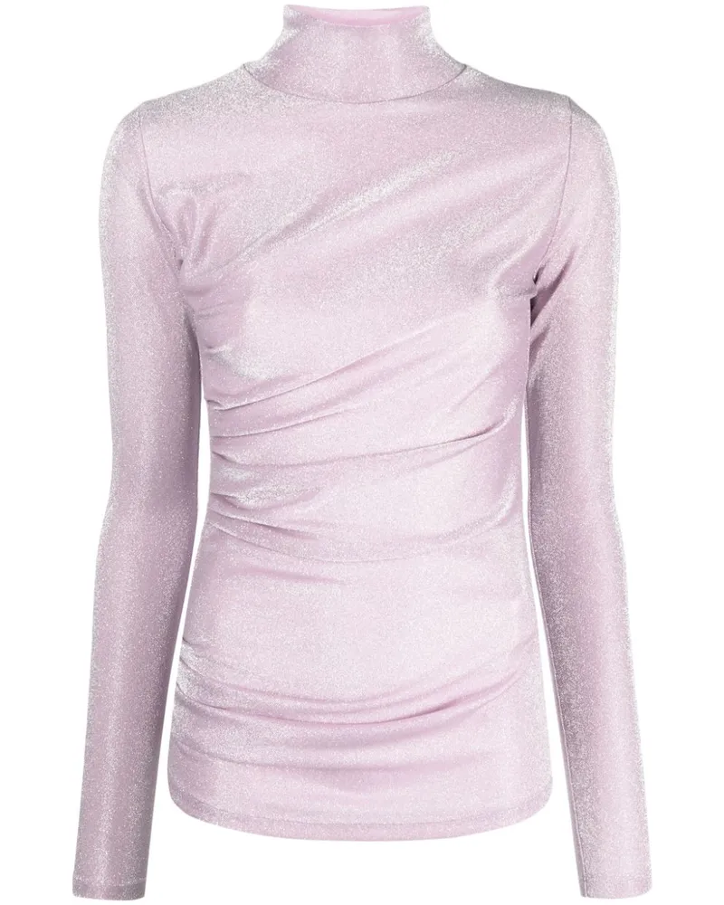 MSGM T-Shirt mit Glitter - Rosa Rosa