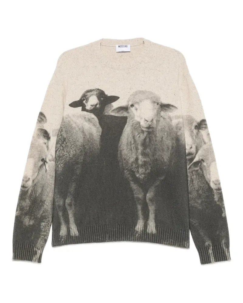 Moschino Pullover mit Schaf-Print - Nude Nude