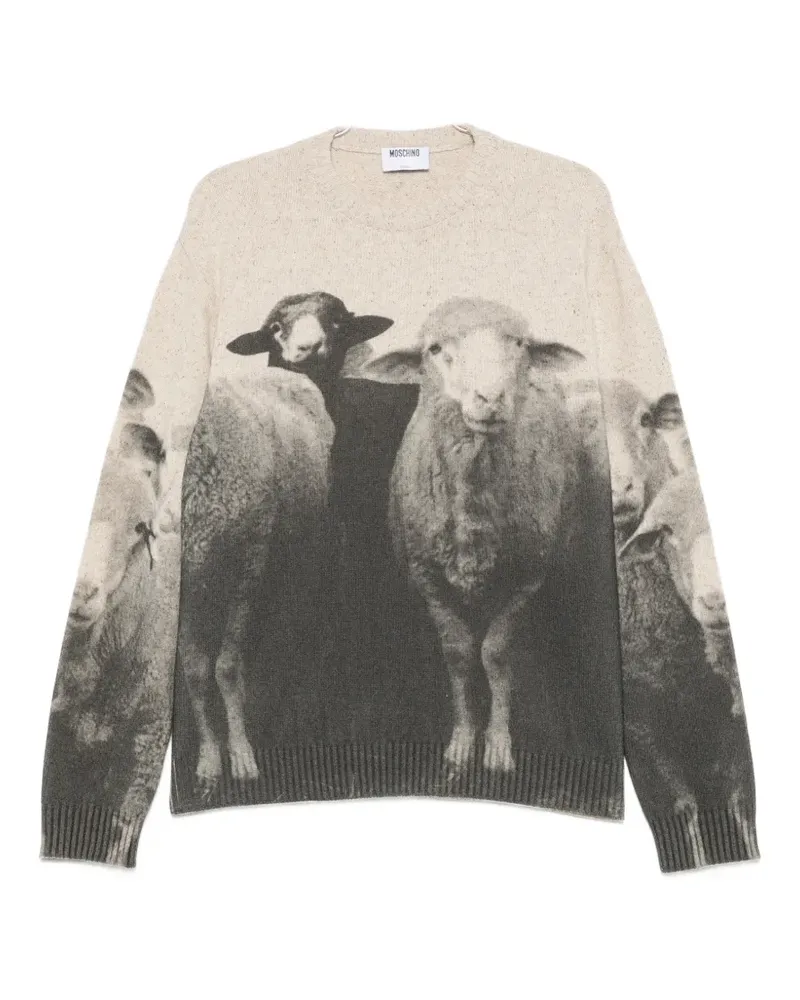 Moschino Pullover mit Schaf-Print - Nude Nude