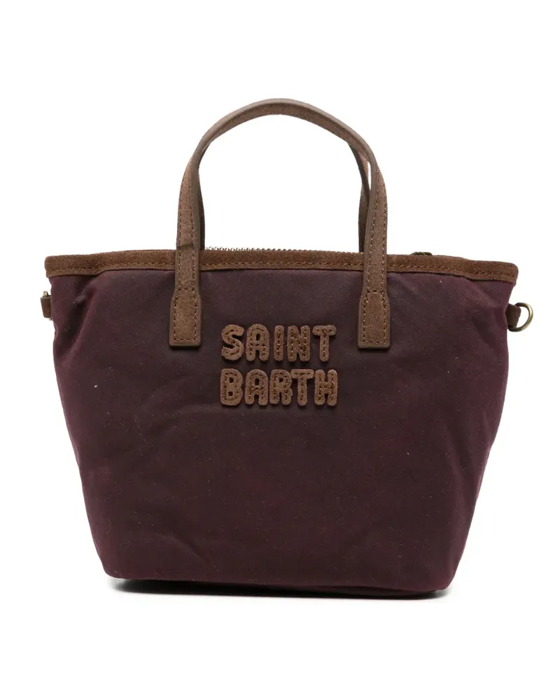MC2 Saint Barth Mini City Tote Bag mit Wildlederbesatz - Rot Rot