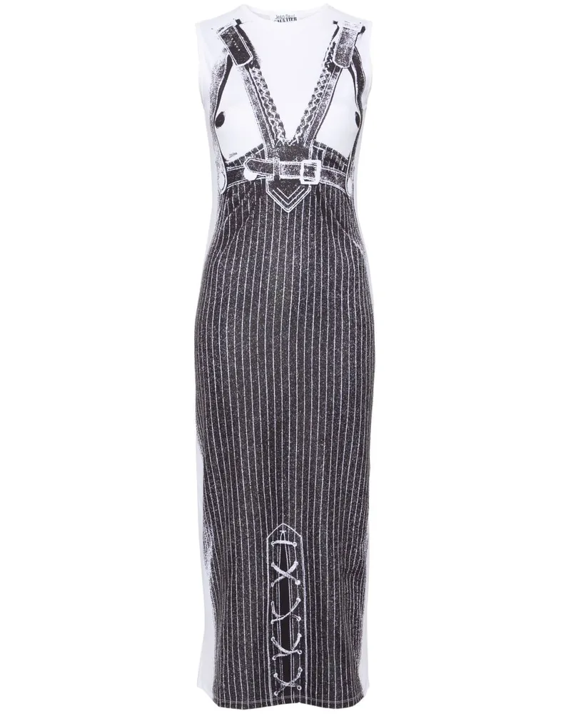 Jean Paul Gaultier Madonna Midikleid - Weiß Weiß