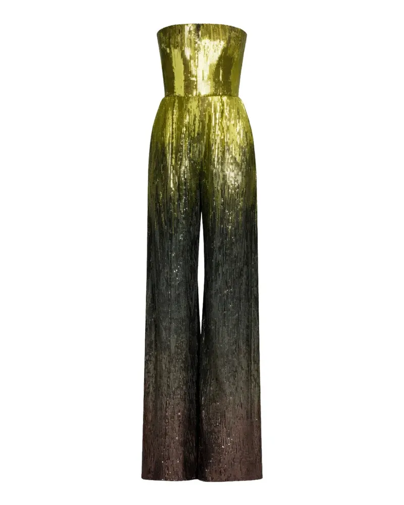 Elie Saab strapless sequin jumpsuit - Grün Grün