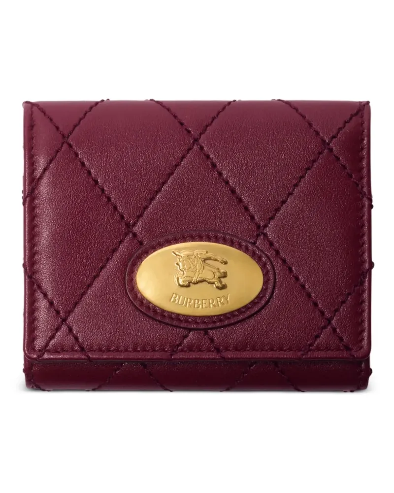 Burberry Gestepptes Portemonnaie mit Ritteremblem - Rot Rot