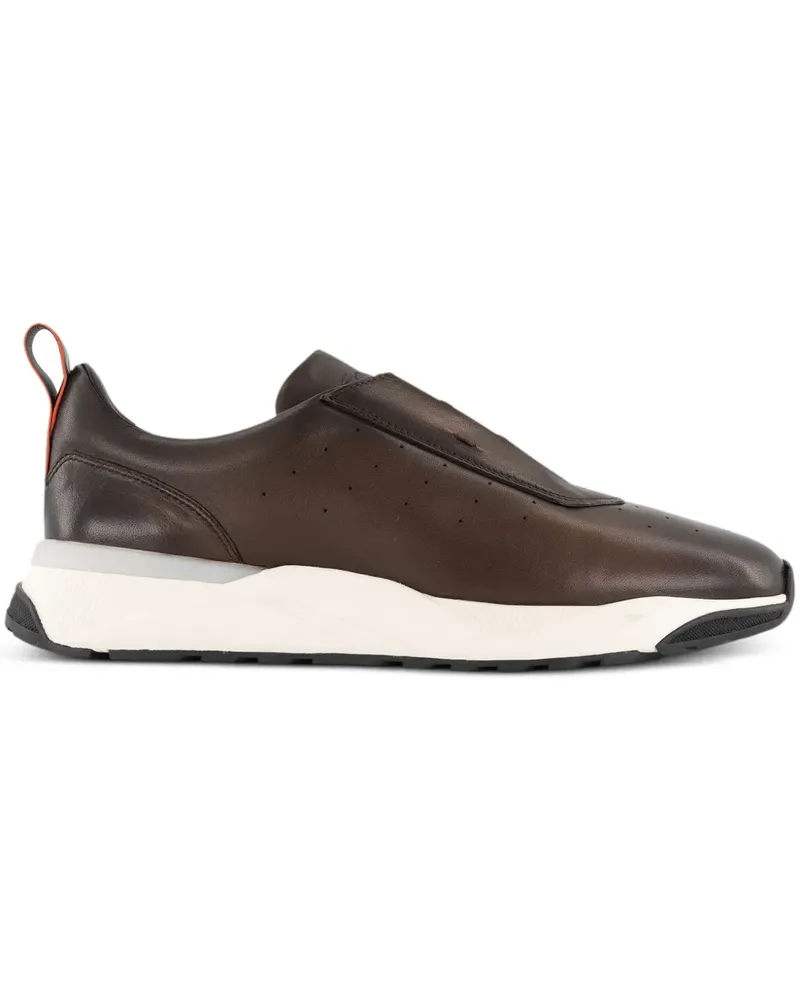 Santoni Sneakers aus Leder - Braun Braun