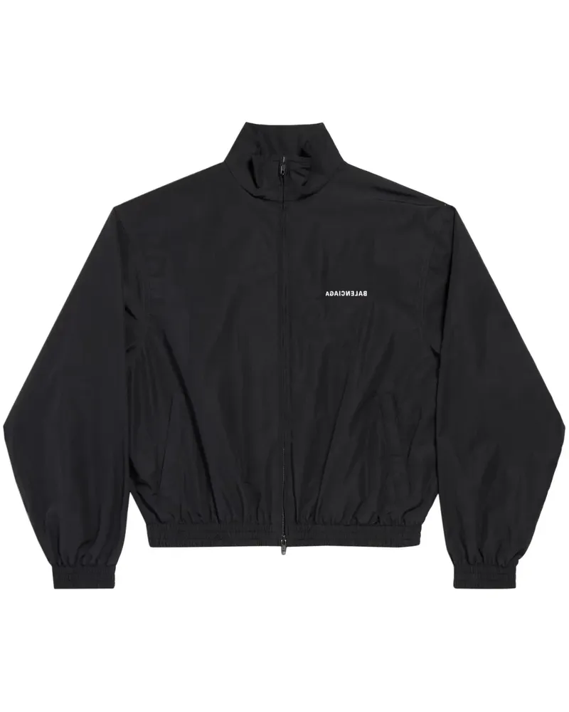 Balenciaga Sportjacke mit Logo-Print - Schwarz Schwarz