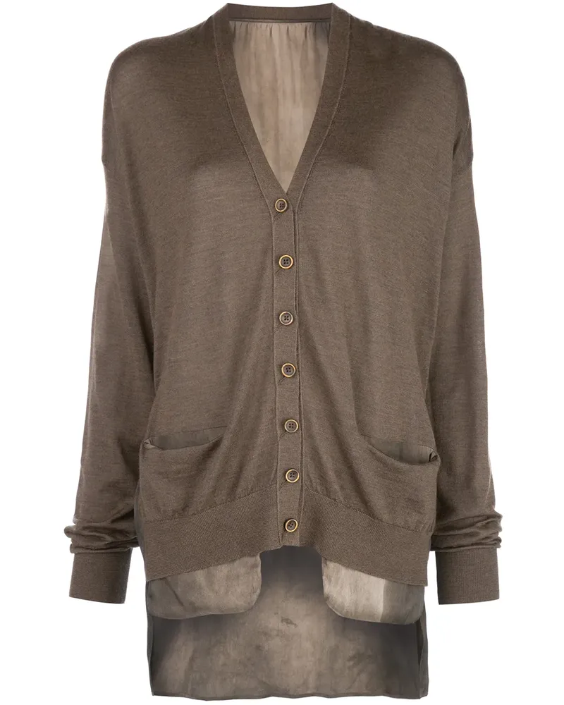Uma Wang Geknöpfter Feinstrick-Cardigan - Braun Braun