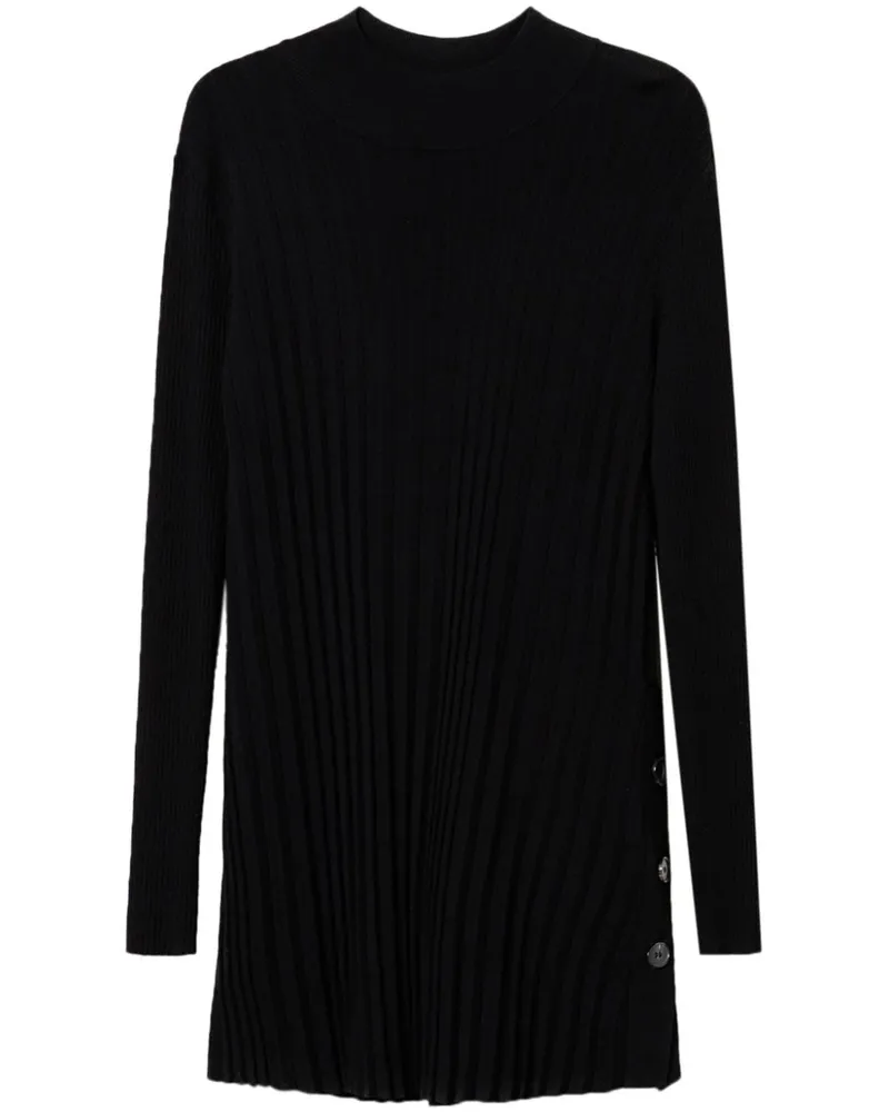 Twin-Set Pullover mit Falten - Schwarz Schwarz