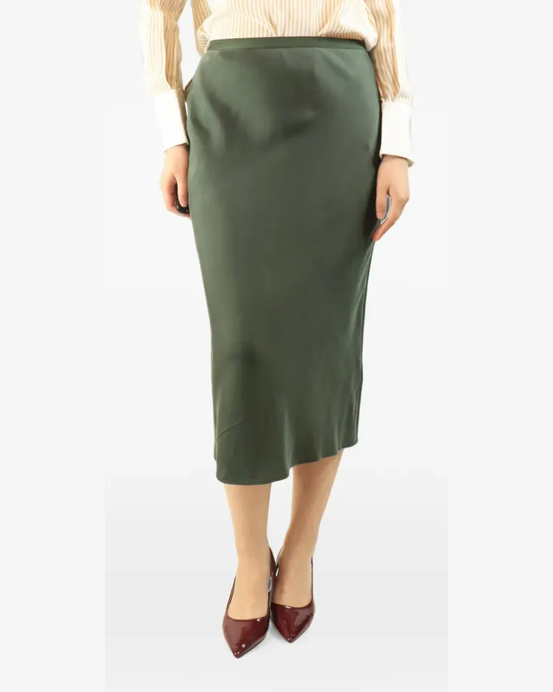 Anine Bing satin-finish midi skirt - Grün Grün