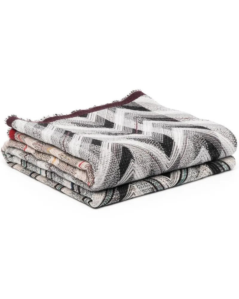 Missoni Home Gestrickte Decke mit Streifen - Schwarz Schwarz