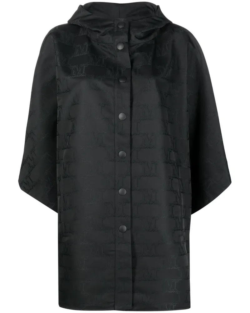 Max Mara Einreihiger Mantel mit Knöpfen - Schwarz Schwarz