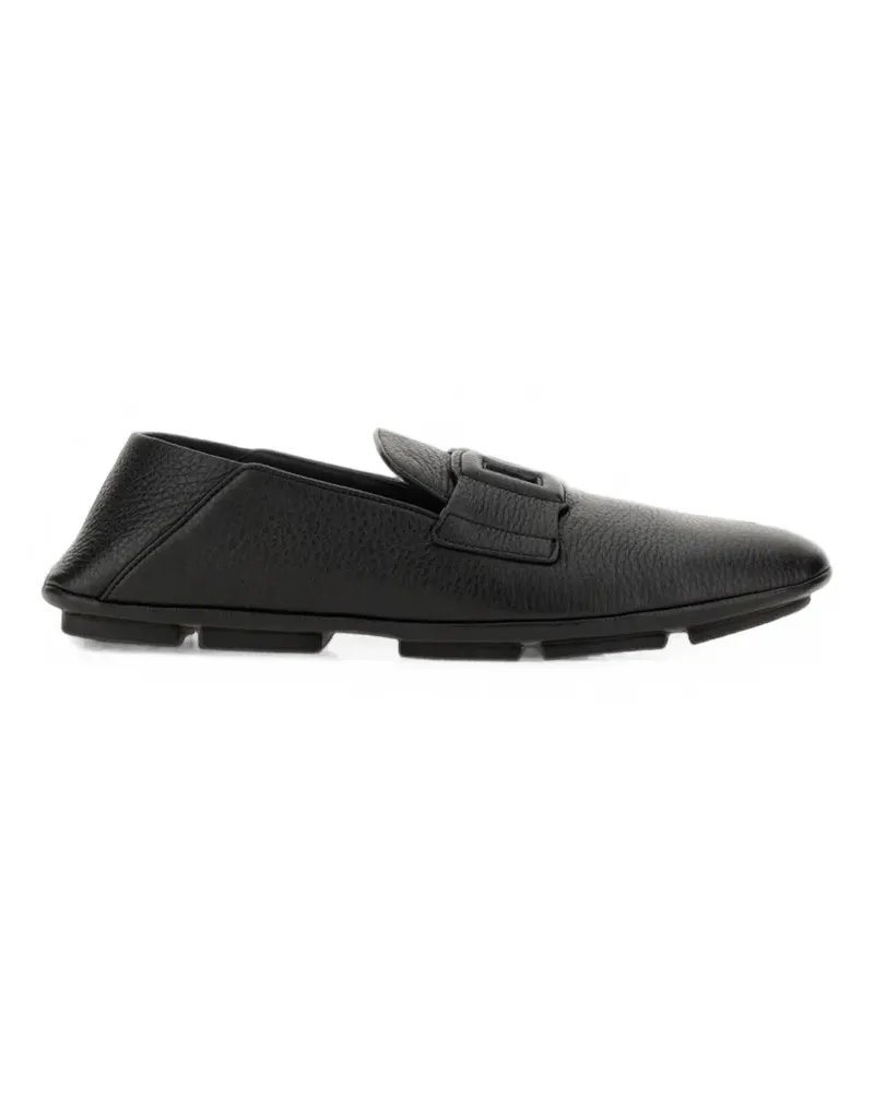 Dolce & Gabbana Loafer mit Logo-Schild - Schwarz Schwarz
